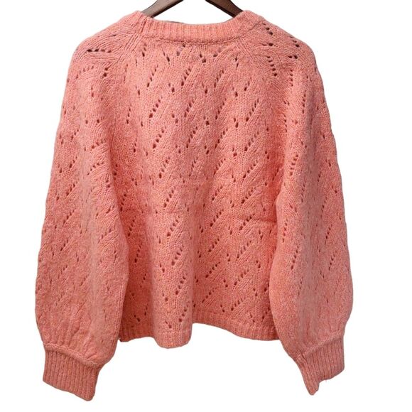 J.CREW Pointelle Crewneck Wool Blend Knit Sweater Size XL - Picture 3 of 8